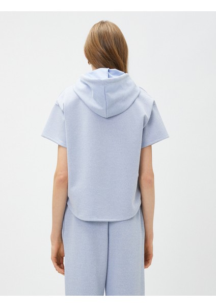 Kısa Kollu Sweatshirt Kapüşonlu fırsatları