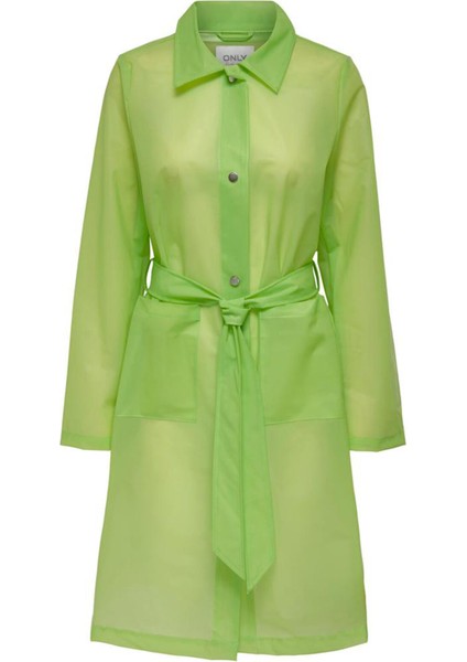 Onlacacie Rain Coat Otw Lime Punch Kadın Günlük Yağmurluk 15281181-LIME-PUNCH Yeşil