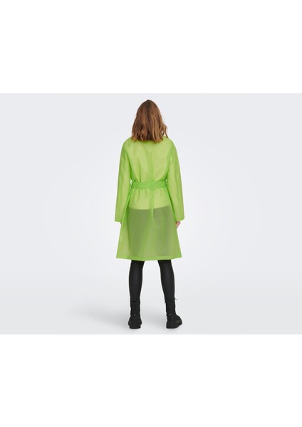Onlacacie Rain Coat Otw Lime Punch Kadın Günlük Yağmurluk 15281181-LIME-PUNCH Yeşil