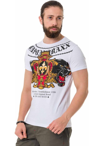 CT718 Black Panther Royalty Beyaz Tişört fiyatları