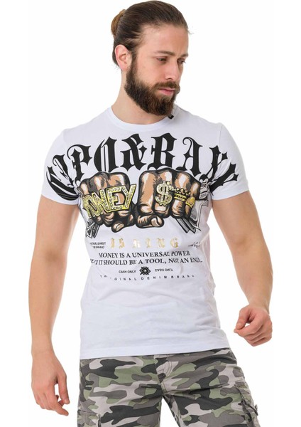 CT714 Gang Style Basic Beyaz Tişört