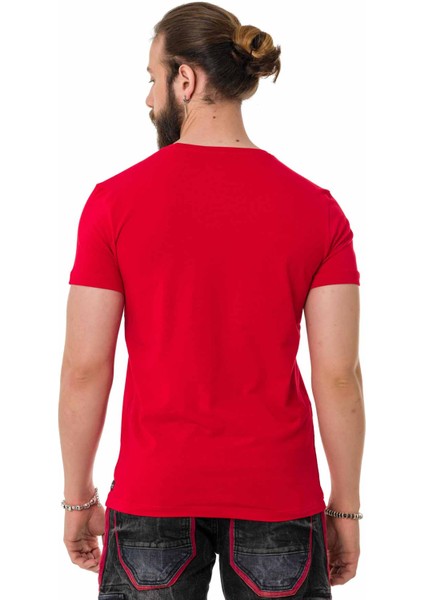 CT734 Parça Dolgu Kabartma Kırmızı Tişört fırsatları