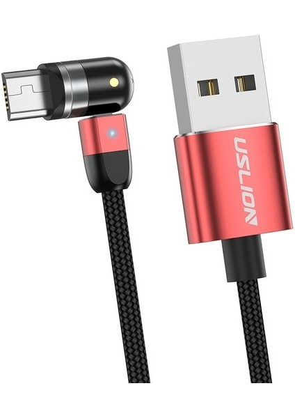 540 Manyetik Şarj USB Kablosu 360 180 Kırmızı 1 M Mikro USB (Yurt Dışından) modelleri