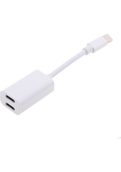 Kulaklık Ses ve Şarj Kablosu Splitter Adaptörü iphone 7 8 Artı Beyaz Için (Yurt Dışından)
