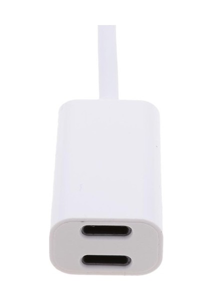 Kulaklık Ses ve Şarj Kablosu Splitter Adaptörü iphone 7 8 Artı Beyaz Için (Yurt Dışından)