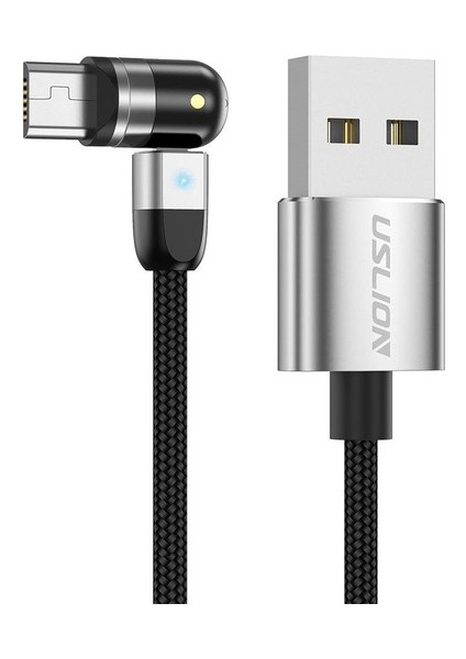 540 Manyetik Şarj USB Kablosu 360 180 Gümüş 0.5 M Mikro USB (Yurt Dışından)