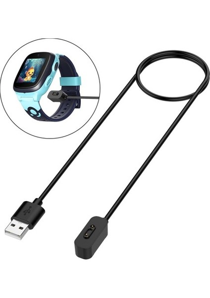 USB Şarj Kablosu M1 M2 Çocuklar Için Manyetik Adaptörü Bileklik Beyaz (Yurt Dışından)