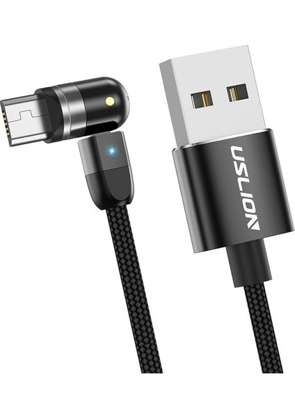 540 Manyetik Şarj USB Kablosu 360 180 Siyah 0.5 M Mikro USB (Yurt Dışından)