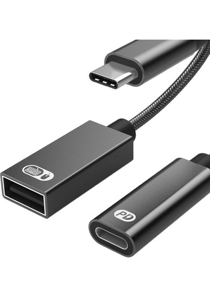 USB C Otg Adaptörü Tipi C Otg Port ve USB Akıllı Telefon Siyah Için Bir Kadın Dönüştürücü (Yurt Dışından)