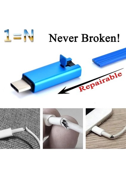 Onarılabilir USB Veri Kablosu Hızlı Şarj Kablosu (Yurt Dışından)