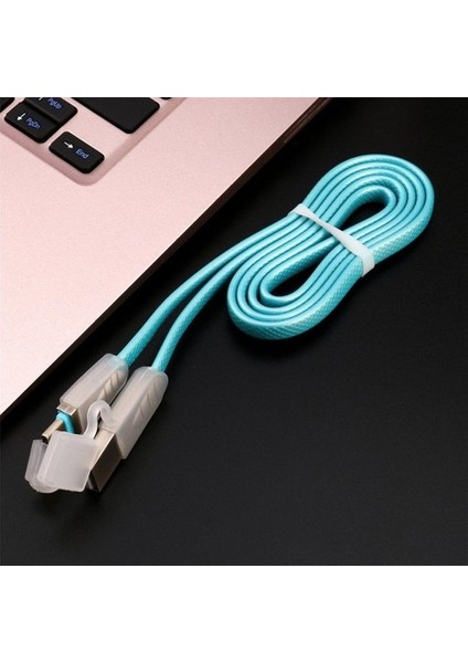 Android Için Cep Telefonu USB Şarj Kablosu Kablosu - Mavi (Yurt Dışından)