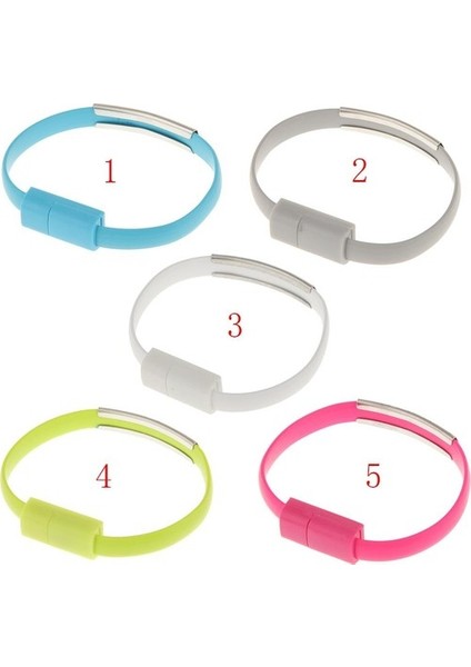 5 Parça Bileklik USB Veri Senkronizasyonu ve Şarj Kablosu (Yurt Dışından)