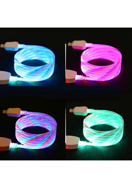 Android Telefon Için Görünür LED Işık Mikro USB Şarj/veri Senkronizasyonu Kablosu (Yurt Dışından)
