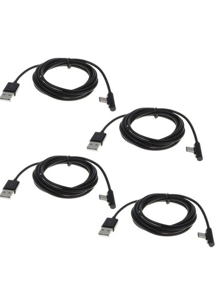 4x Mikro USB Şarj Kablosu 90 Derece Açısı C Tipi Yüksek Hız Için Uyumlu (Yurt Dışından)