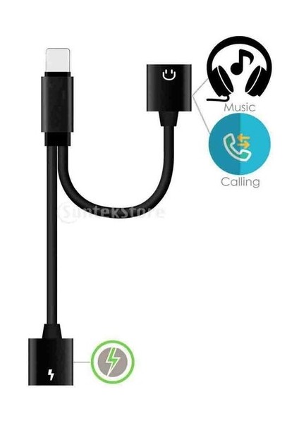 7 8 +3.5mm Şarj Kablosu Için Ayırıcı ve Şarj Kablosu (Yurt Dışından)