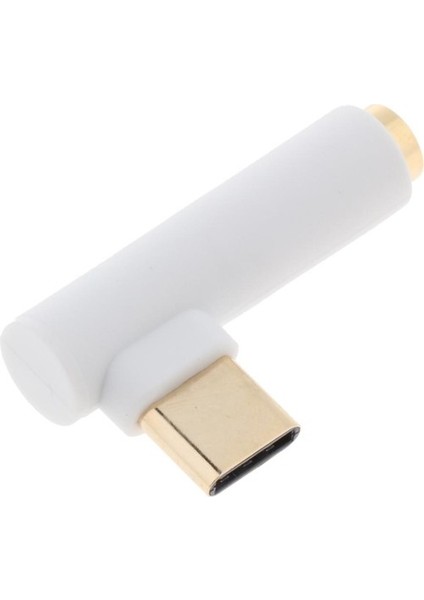 Tip-C Için 3.5mm Erkek Kadın Dönüştürücü Kulaklık Ses Kulaklıklar Adaptörü Beyaz (Yurt Dışından)