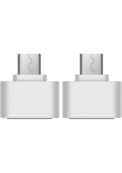 Mikro - USB 2.0 Dişi Otg Flash Drive Konektörü Veri Aktarma Adaptörü 2x (Yurt Dışından)
