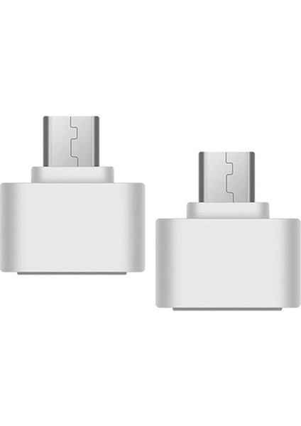 Mikro - USB 2.0 Dişi Otg Flash Drive Konektörü Veri Aktarma Adaptörü 2x (Yurt Dışından)