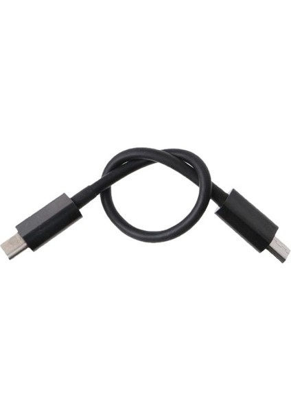 Siyah Ila Mikro USB Şarj Veri Aktarım Dönüştürücü Kablosu 0.25M (Yurt Dışından)