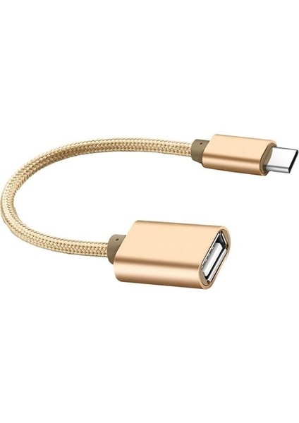 Tip-C Usb-C Otg Kablosu, Usb-C M'ye Usb2.0 Tipi-A Kadın Adaptörü Gül Kırmızı (Yurt Dışından)