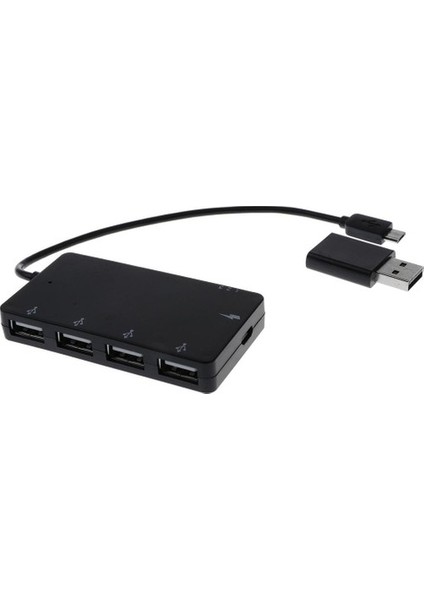 Android Için 4 Bağlantı Noktası Micro USB Otg Şarj Kablosu Adaptör Kartı Okuyucu (Yurt Dışından)