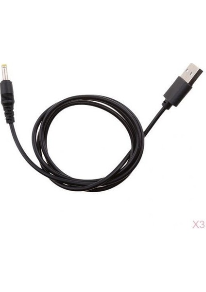 3 Adet USB Dc Varil Güç Kablosu 1.7mmx4.0mm Güç Şarj Kablosu (Yurt Dışından)