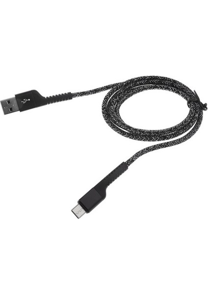 Alüminyum Naylon Veri Şarj Kablosu Adaptörü Siyah Tip C (Yurt Dışından)