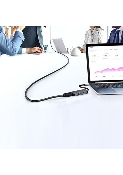 Hub Adaptörü USB 3.0 USB 3.0 Adaptörüne Aktarma 3, 1 Yerleştirme Istasyonu 4K 30Hz (Yurt Dışından)