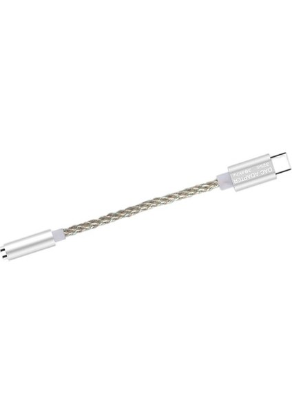 USB C Ila 3.5mm USB C Mıc Jack Harici Ses Adaptörü Gümüş Bakır Hattı (Yurt Dışından)