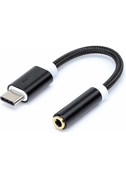 USB Tipi C Için 3.5mm Stereo Aux Kulaklık Ses Adaptörü Kablosu Kordon Siyah (Yurt Dışından) fiyatları