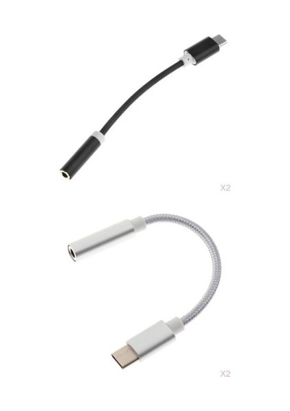 35 mm Kulaklık Kablosu USB C Kulaklık Ses Adaptörü 4x (Yurt Dışından)