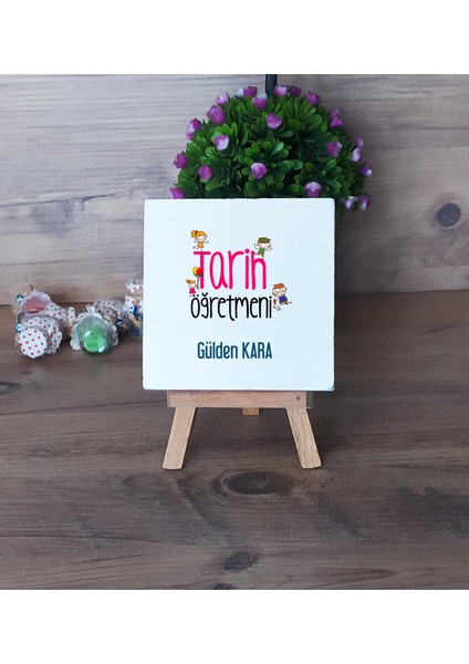 Kişiye Özel Tarih Öğretmeni Dekoratif Taş Baskı Öğretmenler Günü Hediyesi