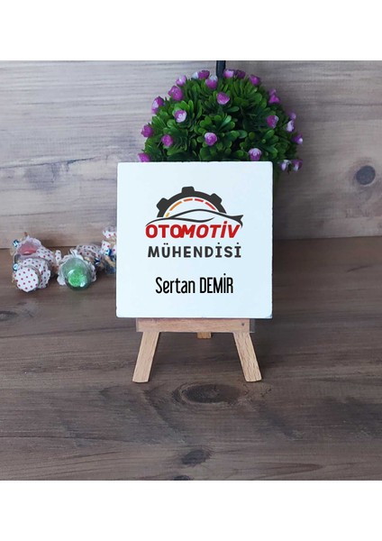 Kişiye Özel Otomotiv Mühendisi Dekoratif Taş Baskı Otomotiv Mühendisine Mühendisler Günü Hediyesi