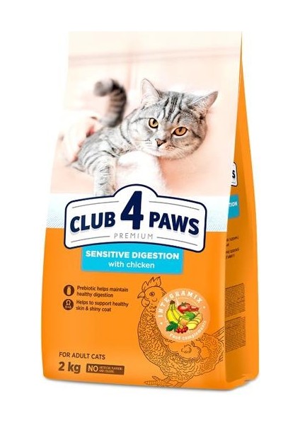 CLUB4PAWS Tavuklu Sensitive Digestion Yetişkin Kedi Maması 2kg