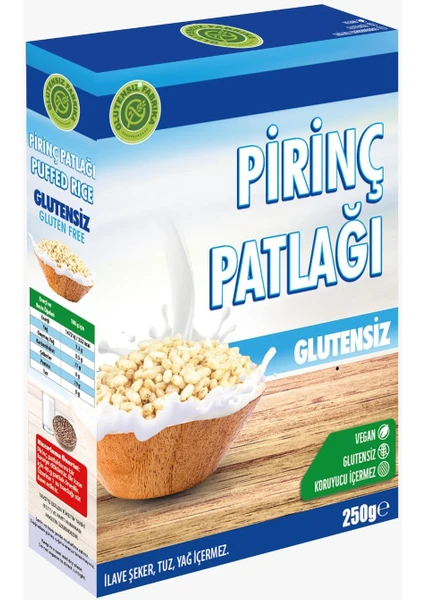 Glutensiz Pirinç Patlağı Sade 250 gr