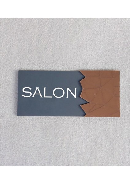 Smartad Dekoratif Aynalı Kapı Tabelası Pleksi- Salon Tabelası KZG0209