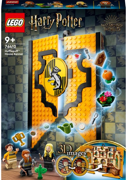 Harry Potter# Hufflepuff# Binası Bayrağı 76412 - 9 Yaş ve Üzeri Harry Potter# Hayranı Çocuklar için Yaratıcı Oyuncak Yapım Seti (313 Parça)