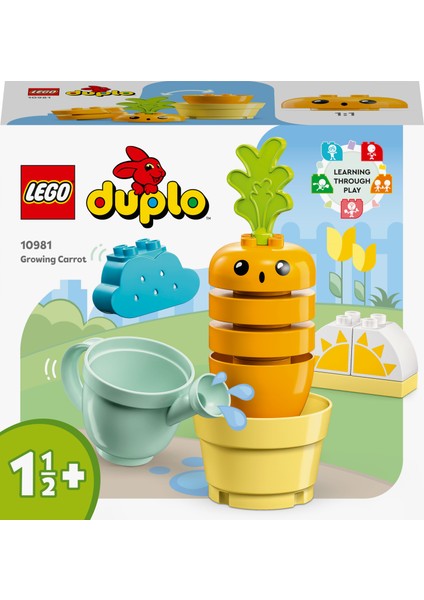 DUPLO® İlk Büyüyen Havucum 10981 - 18 Ay ve Üzeri Küçük Çocuklar için Eğitici Oyuncak Yapım Seti (11 Parça)