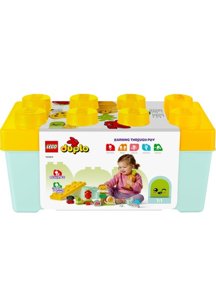 ® DUPLO® İlk Organik Bahçe 10984 - 18 Ay ve Üzeri Küçük Çocuklar için Meyve, Sebze ve Hayvanlar İçeren, Bahçıvanlığı Öğreten Yaratıcı Oyuncak Yapım Seti (43 Parça)