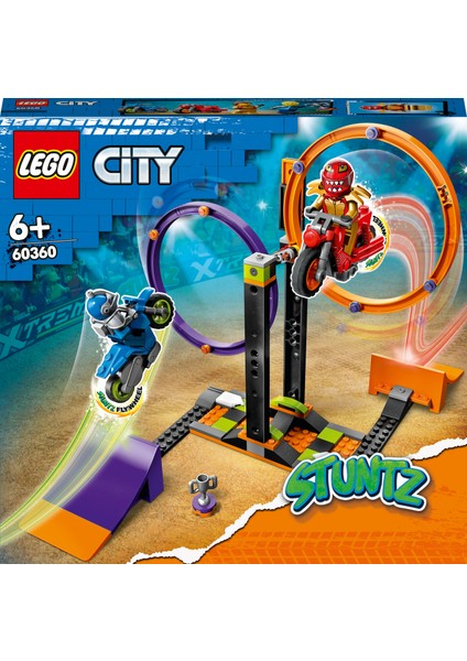 City Dönen Gösteri Yarışması 60360 - 6 Yaş ve Üzeri Çocuklar için 1 veya 2 Oyunculu Gösteri Motosikleti ve Minifigür İçeren Yaratıcı Oyuncak Yapım Seti (117 Parça) modelleri