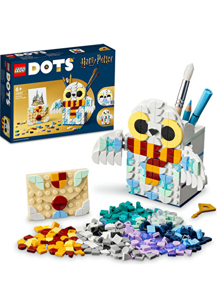 DOTS Hedwig# Kalemlik 41809 - 6 Yaş ve Üzeri Harry Potter# Hayranları ve Yaratıcı Çocuklar için Baykuş Hedwig# İçeren Kendin Yap Dekoratif Masa Seti (518 Parça)