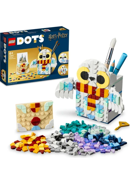 DOTS Hedwig# Kalemlik 41809 - 6 Yaş ve Üzeri Harry Potter# Hayranları ve Yaratıcı Çocuklar için Baykuş Hedwig# İçeren Kendin Yap Dekoratif Masa Seti (518 Parça)