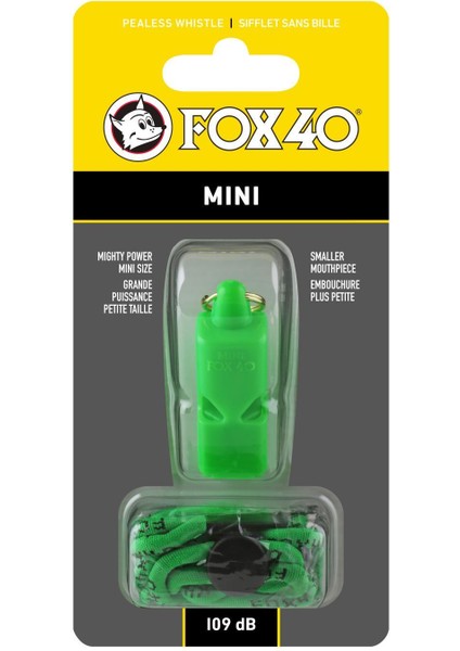 Fox 40 Mini Safety Düdük Neon Yeşil - Ipli 9803-1408