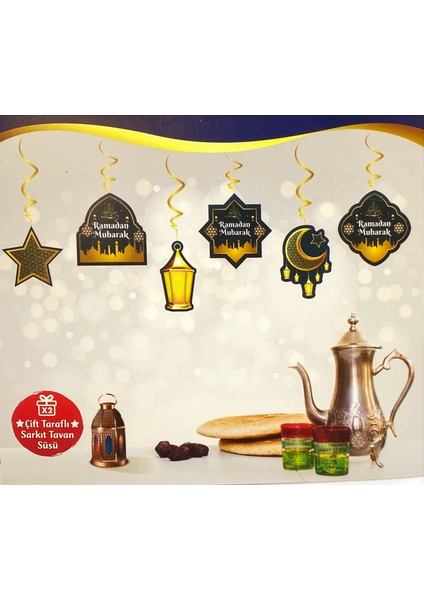 6 Lı Tavan Süsü Ramadan Mubarak