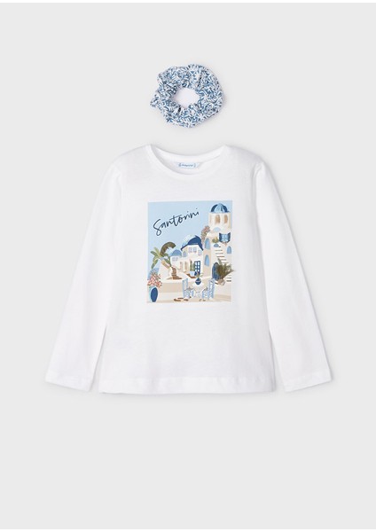 Kız Çocuk Uzun Kol Tokalı T-Shirt Beyaz 3072 fiyatları