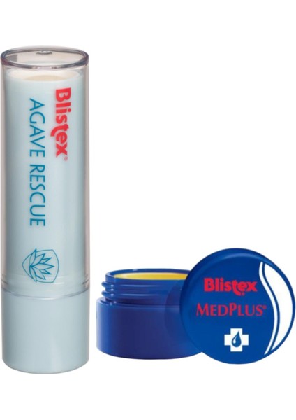 Medplus Jar (Kavanoz)7ml+Agave Rescue Uzun Süreli Nemlenmeyi Destekleyen Kurtarıcı Dudak Bakım Kremi 3.7gr