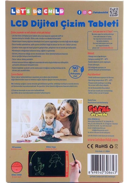 LCD Kırmızı Dijital Çizim Tableti 8,5 İnç fırsatları