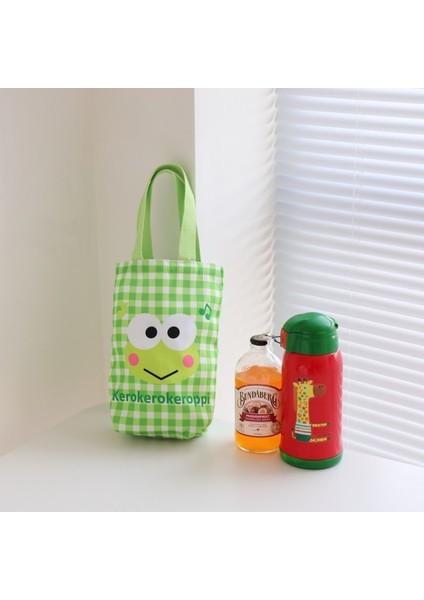 Sanrio Anime Tarçınlı Rulo Hello Kitty Sevimli Taşınabilir Su Bardağı Çantası Taşınabilir Süt Çay Saklama Çantası Çevre Koruma Çantası (Yurt Dışından)