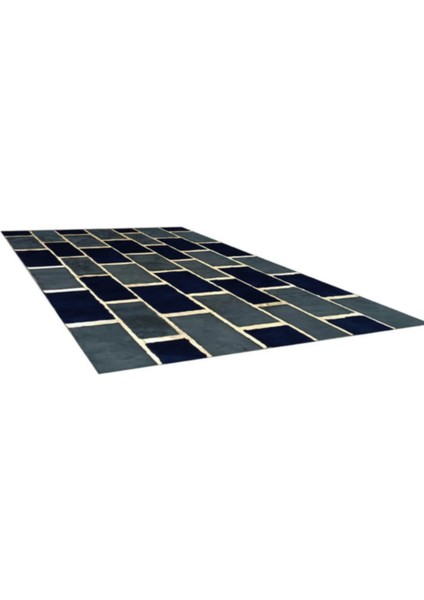 Siyah Gold Bordürlü Peluş Halı 80 x 150 cm