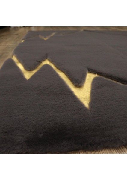 Siyah Gold Bordürlü Peluş Halı 200 x 300 cm fırsatları